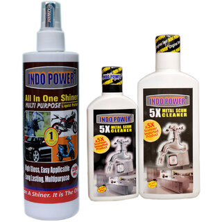 INDOPOWER ACc136-METAL SCUM CLEANER (200ml.+100ml.)+ALL IN-ONE MULTI-PURPOSE SHINER200ml. INDOPOWER ACc136-METAL SCUM CLEANER (200ml.+100ml.)+ALL IN-ONE MULTI-PURPOSE SHINER200ml.