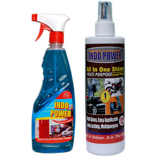                       INDOPOWER ACc137-HOUSE HOLD GLASS CLEANER 500ml+ALL IN-ONE MULTI-PURPOSE SHINER 200ml.                                              