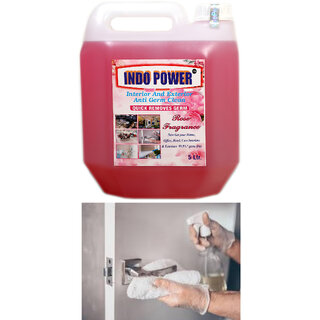                       INDOPOWER ACc187-Disinfectant Sanitizer Spray ANTI GERM CLEAN (QUICK REMOVES GERM) ROSE  5ltr.                                              