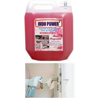 INDOPOWER ACc189-Disinfectant Sanitizer Spray ANTI GERM CLEAN (QUICK REMOVES GERM) ROSE 5ltr. INDOPOWER ACc189-Disinfectant Sanitizer Spray ANTI GERM CLEAN (QUICK REMOVES GERM) ROSE 5ltr.