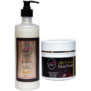                       INDOPOWER ADd215-ROOT ACTIVATOR SHAMPOO 500g. + COFFEE  CHOCOLATE FACIAL SCRUB 100g.                                              