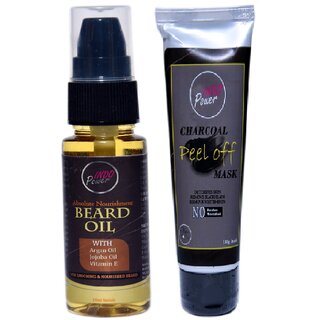                      INDOPOWER ADd262-ABSOLUTE NOURISHMENT BEARD OIL 30ml. + CHARCOAL PEEL OFF MASK 100g.                                              