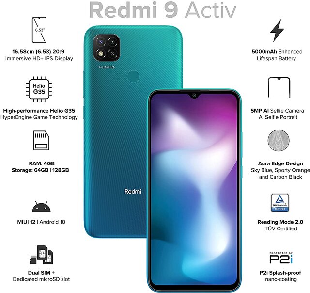 redmi 9 activ front camera