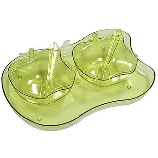                       Apple Shape 2Piece Serving Set of Bowl with Spoon  Tray. Dinnerware Serving Snacks  Pickle                                              