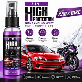 3-in-1 Car & Bike Coating Spray | Water Repellent & Paint Protections