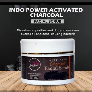                       INDOPOWER AKk45 -ACTIVATED CHARCOAL FACIAL SCRUB 100g.                                              