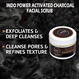                       INDOPOWER AKk47 -ACTIVATED CHARCOAL FACIAL SCRUB 100g.                                              