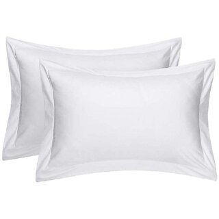                       Shakrin White Pillow Cover Set of 1 (2pcs)  17x27 inch                                              