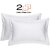 Shakrin White Pillow Cover Set of 1 (2pcs)  17x27 inch