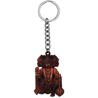                       M Men Style Lord Shree Panchmukhi  Hanuman Car Bike Home Office Birthday Gift  Copper Zinc And Metal  Keychain                                              