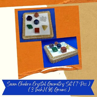                       VSP VASTU SAMADHAN-116B-SEVEN CHAKRA CRSYTAL GEOMETRY SET ( 7 Pcs ) FOR BALANCE APPROPRIATE CHAKRA, REIKI, MEDITATION                                              