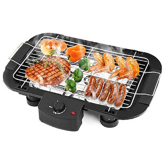                       Electric Barbeque Grill 2000W Smokeless Indoor and Outdoor Barbecue Grill Set for Home, Removable Water Filled Drip Tray                                              