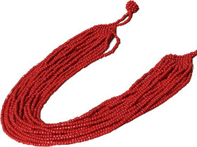 Niara Crismon Red Multi Beaded necklace