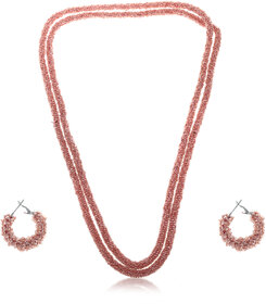 Niara Multi Strand Beads Long Necklace Set for women girls