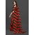 Red Colour Stripped Pure Georgette Printed Saree With Blouse Piece