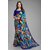 Multicolour Pure Georgette Printed Saree With Blouse Piece