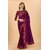 Purple Colour Vichitra Silk Embroidried Sarees