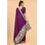 Purple Colour Vichitra Silk Embroidried Sarees