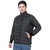 Men's Black Reversible Solid Double Sided Comfortable Long Sleeve Bomber Winter Jacket