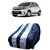 ATBROTHERS Water Resistant Car Cover compatible for Nissan Micra Active with Triple Threads Stitches in White and Blue