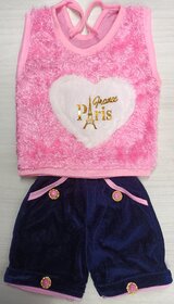 UMmark Baby Girls Party(Festive) Top Shorts