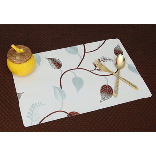                       Winner White Dining Table Mats 6 Pieces Washable Dinner Mats(PTM-05-06)                                              