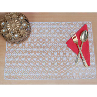                      Winner White Dining Table Mats 6 Pieces Washable Dinner Mats(PTM-06-06)                                              