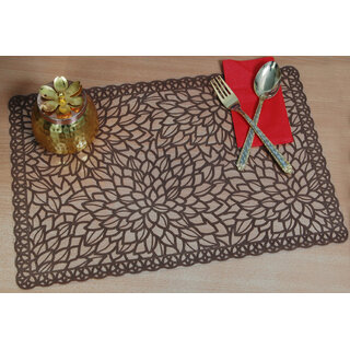                       Winner Brown Dining Table Mats 2 Pieces Washable Dinner Mats(PTM-01-02)                                              