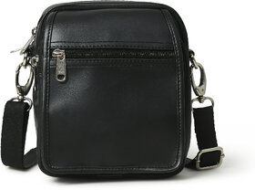 MATRICE messenger bag with black faux vegan leather(NE-S-0804-Black)