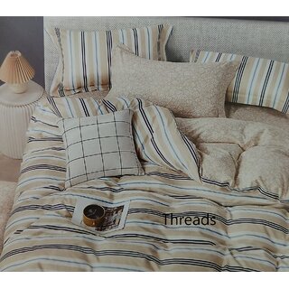 Superfine cotton XXL double bedsheets (270 cms x 270 cms) with Quiltted Pillows