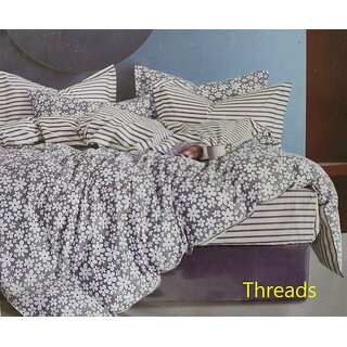                       Premium cotton fitted bedsheets (185 x200 cms) with two Pillows                                              