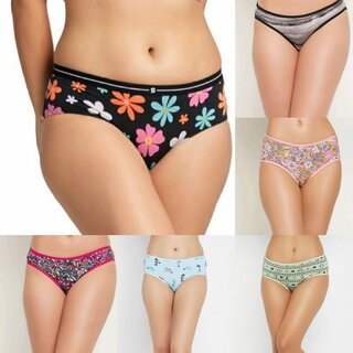 Buy BODYCARE Women's Cotton Printed Panties (Assorted; 32) - Pack of 6 at