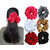 XL Big Oversized Satin Hair Scrunchies Elastics Headbands Multi-Color-Pack of 6pc