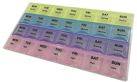 FAIRBIZPS Pill Medicine Organizer Reminder Storage Box 7-Day Medicine Planner Tablet Storage Container