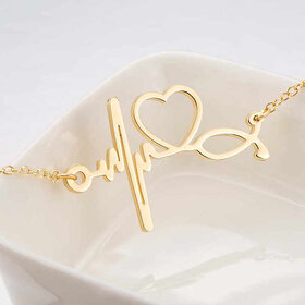 Heart beat bracelet Gold