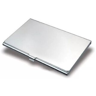                       Steel Wallet Atm Card Holder Pack of 1 Silver Colour                                              