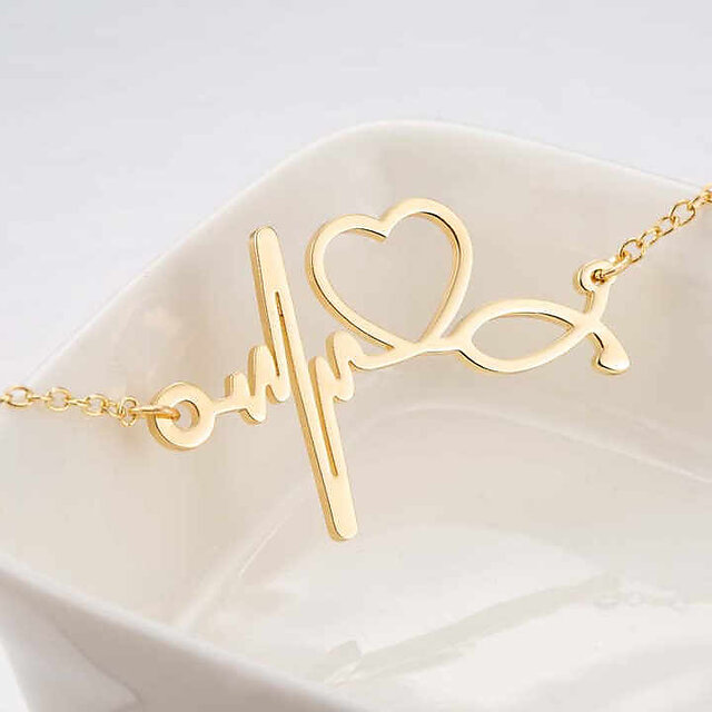 Buy Heart beat bracelet Gold Online  Get 75 Off