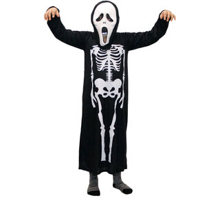                       Kaku Fancy Dresses Skeleton Halloween Scary Horror Costume For Boys & Girls                                              