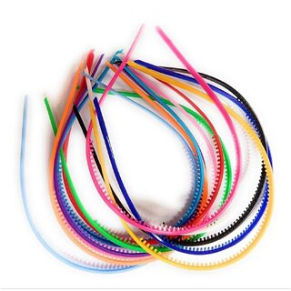 HAIR BAND PACK OF 12 MULTI COLOUR HAIR BANDS