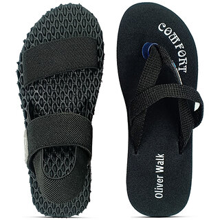 OLIVER WALK Styles Men Comfortable Flip Flop (Pack of 2)