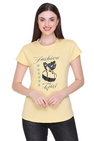 WOMEN'S PRINTED HALF SLEEVE T SHIRT