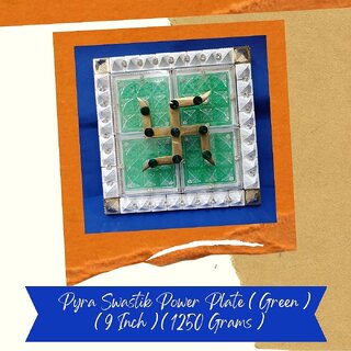 VSP VASTU SAMADHAN - 83 SWASTIK POWER PLATE ( GREEN ) - Cures Ill Effects of North DISHA VSP VASTU SAMADHAN - 83 SWASTIK POWER PLATE ( GREEN ) - Cures Ill Effects of North DISHA
