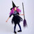 Kaku Fancy Dresses Halloween Witch Broomstick With Hat Cosplay Costume - 1pcs