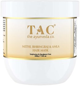 T.A.C - The Ayurveda Co. Methi  Amla Hair Mask for Hairfall  Dandruff Control, Reduces Fizzy Hair - 200gm
