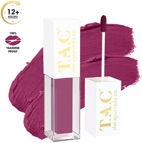 T.A.C - The Ayurveda Co. Velvet Mauve Liquid Lipstick, Natural, Matte Finish Lipstick, Long Lasting, Transfer Proof, 5ML