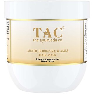                      T.A.C - The Ayurveda Co. Methi  Amla Hair Mask for Hairfall  Dandruff Control, Reduces Fizzy Hair - 200gm                                              