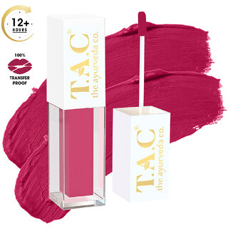                       TAC - The Ayurveda Co. Cosmic PinkLiquid Lipstick, Natural Matte Finish Lipstick, Transfer Proof, Long Lasting, 5ML                                              