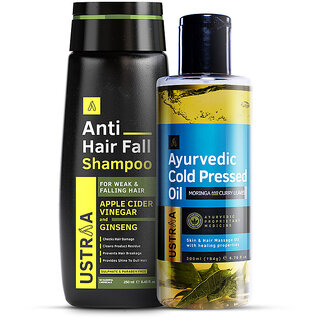                       Ustraa  Cold Pressed Oil - 200ml  Anti Hair Fall Shampoo - 250ml                                              