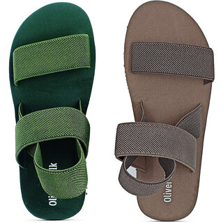                       OLIVER WALK Trending Sandal For Men (Pack of 2)                                              