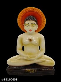 Galaxy World Bhagwan Mahavir Idol Meditation/Dhyan Buddha Statue Lord Figurine/Idol - Material  Polymarble (Multicolor